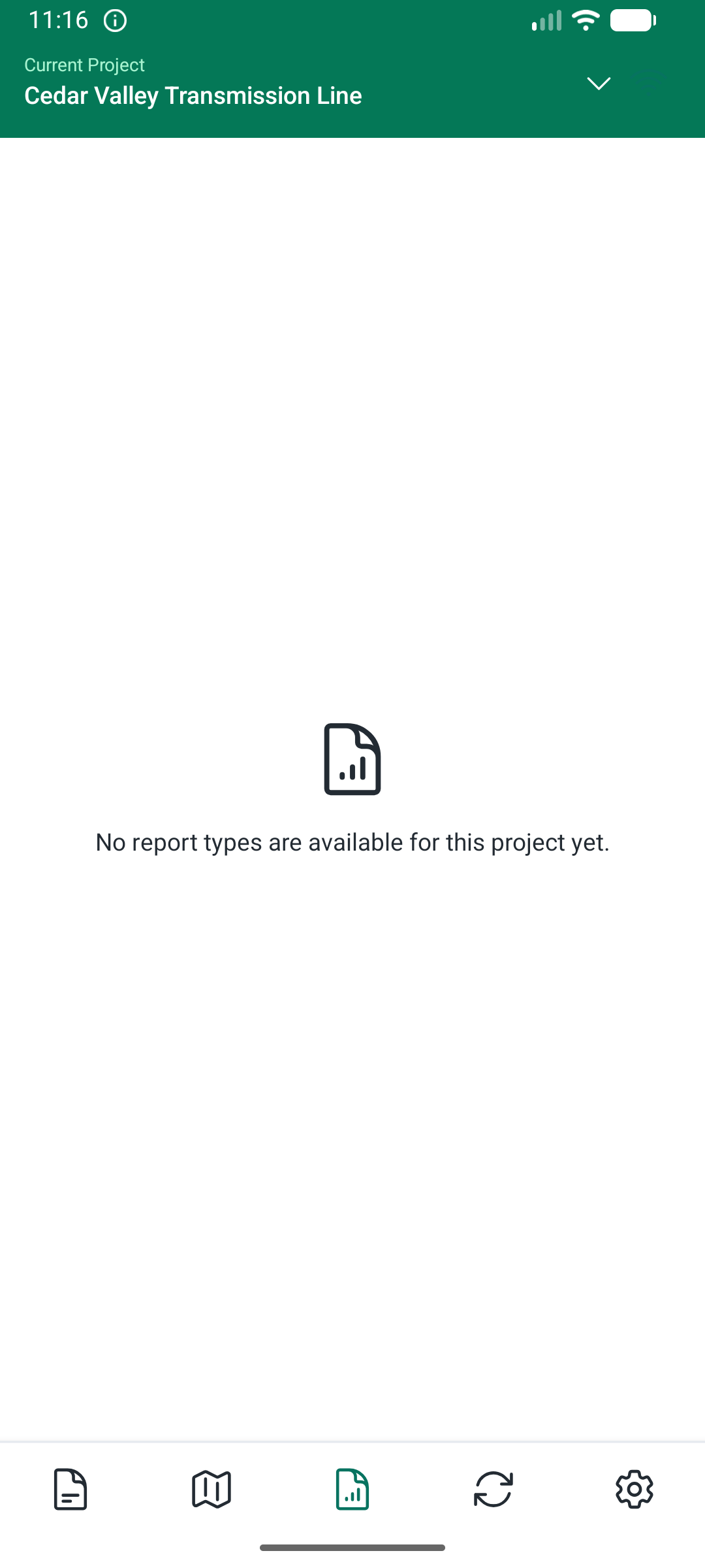 Reports tab on the BirdDog mobile app